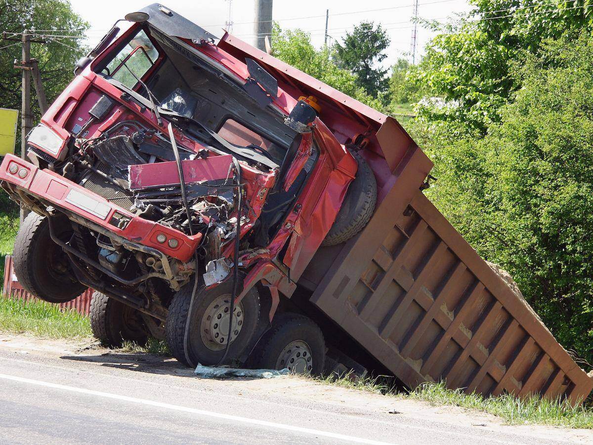 Smashed truck after truck accident in Columbus, Georgia
