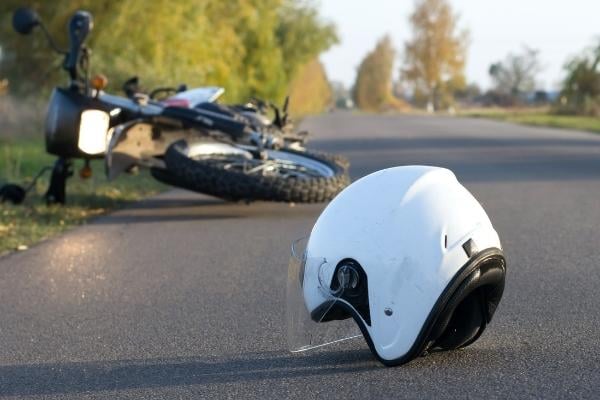 What's the most common motorcycle accident injury?